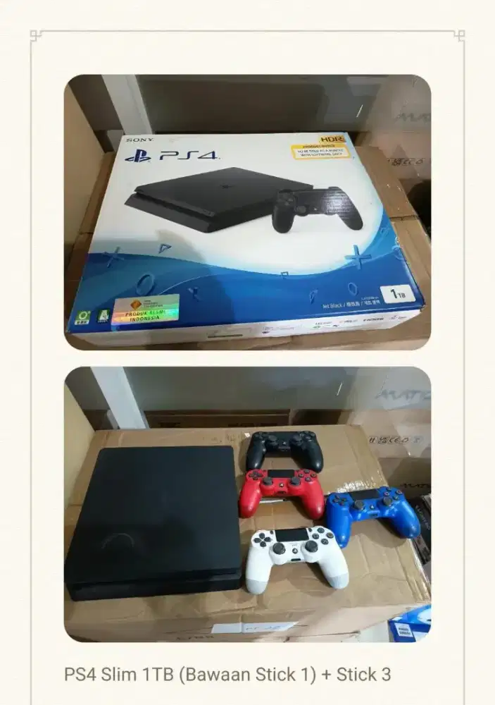 PS 4 Slim 1 TB include stick 4
