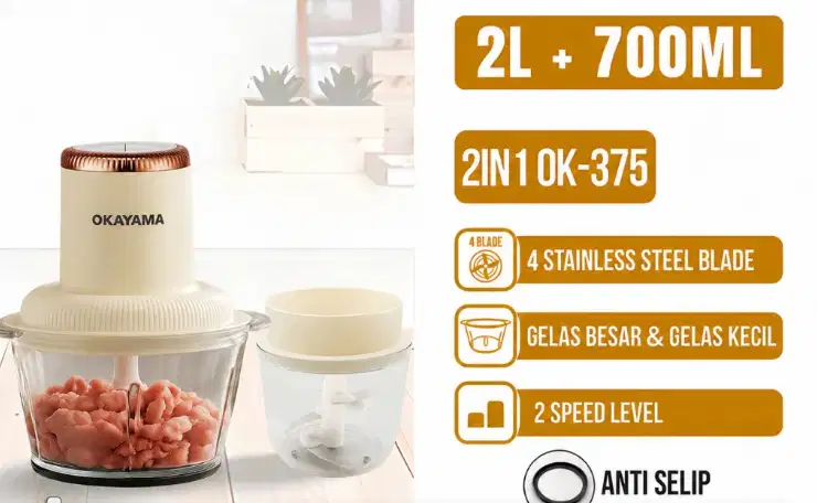 Blender Bumbu Blender Daging Dapat 2 Varian Kecil dan Besar