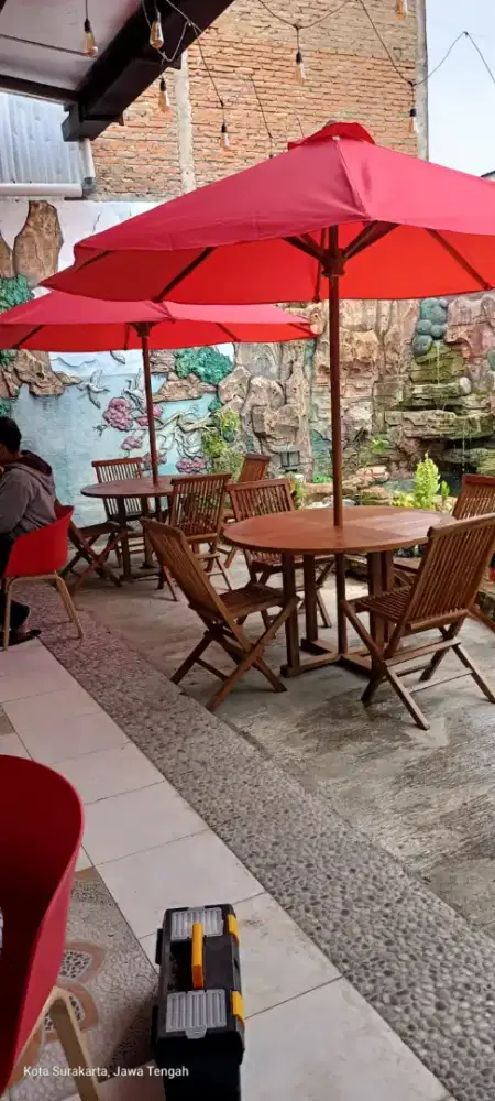 Kursi toko,meja makan outdoor,payung parasol,tenda jati,tenda