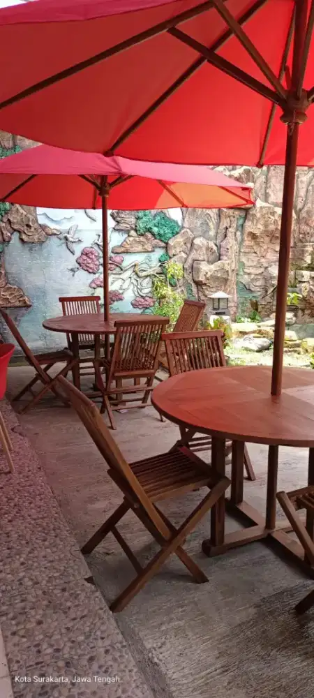 Kursi cafe,meja makan bulat,tenda minimalis,payung outdoor,kursi