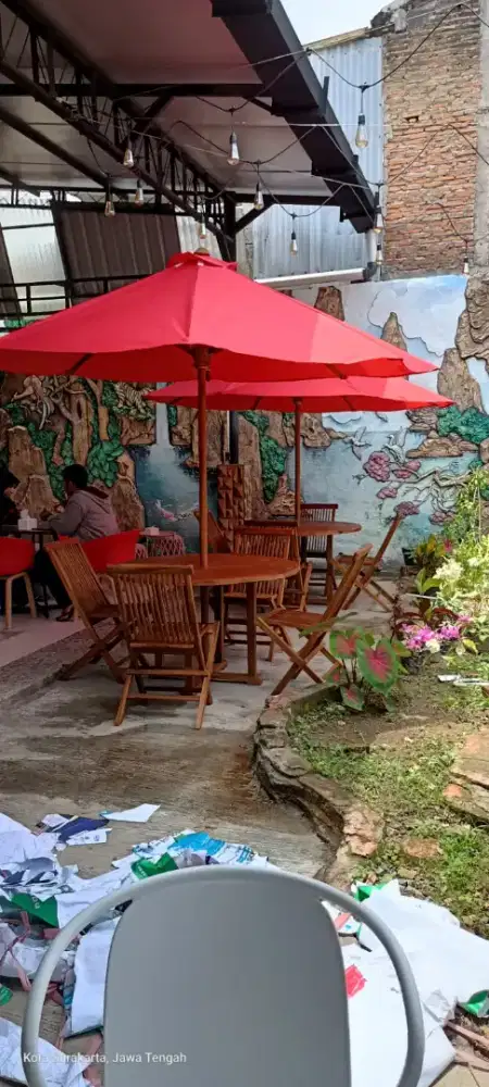 Kursi cafe,tenda minimalis,payung jati,meja makan outdoor,payung murah