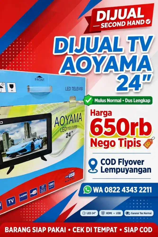 Jual cepat tv aoyoma murah terjangkau