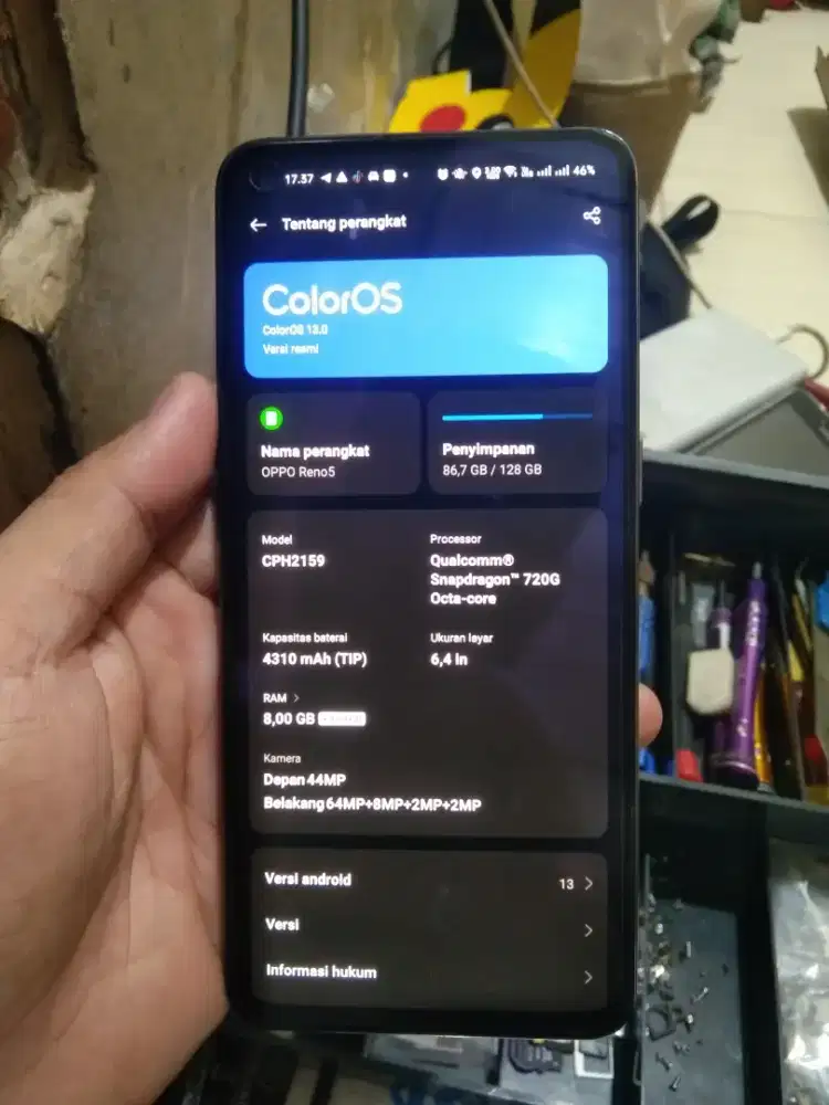 oppo reno 5 4G 8/128gb No minus charger ori kabel ori