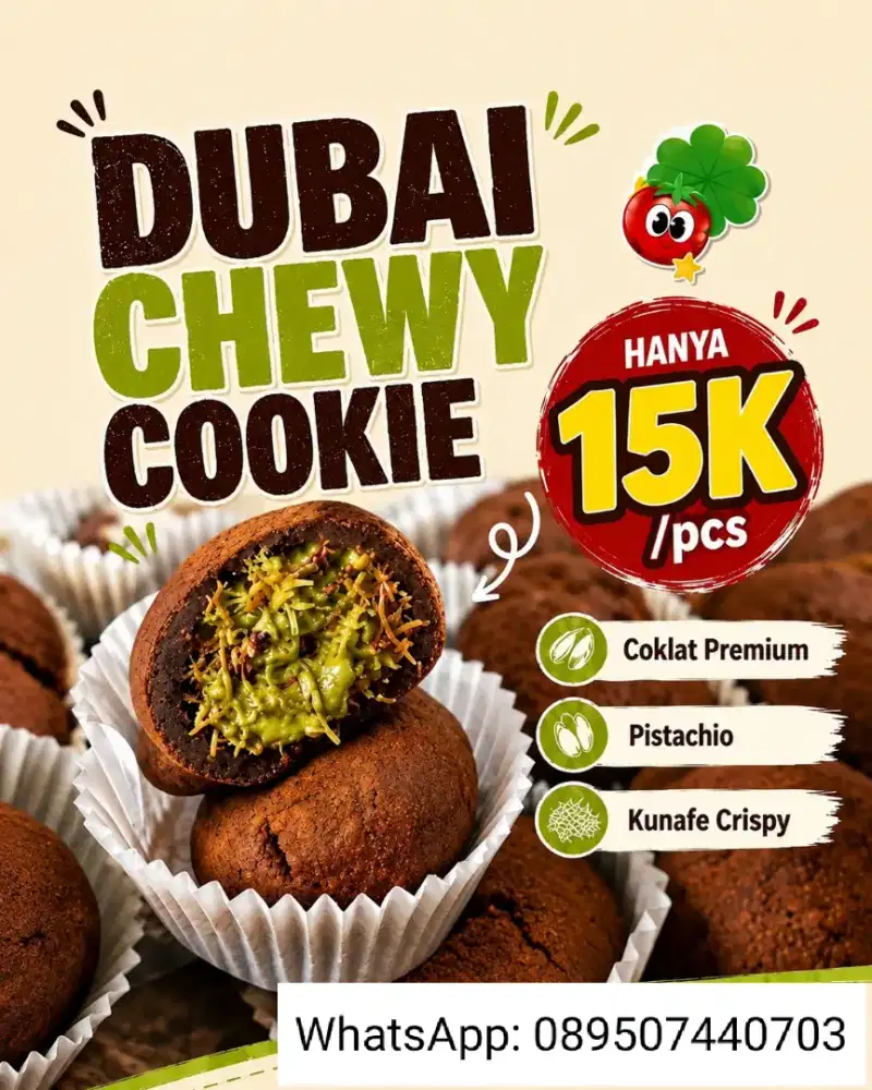 Jual Dubai Chewy Cookie 15K, Siap antar (Area Semarang)