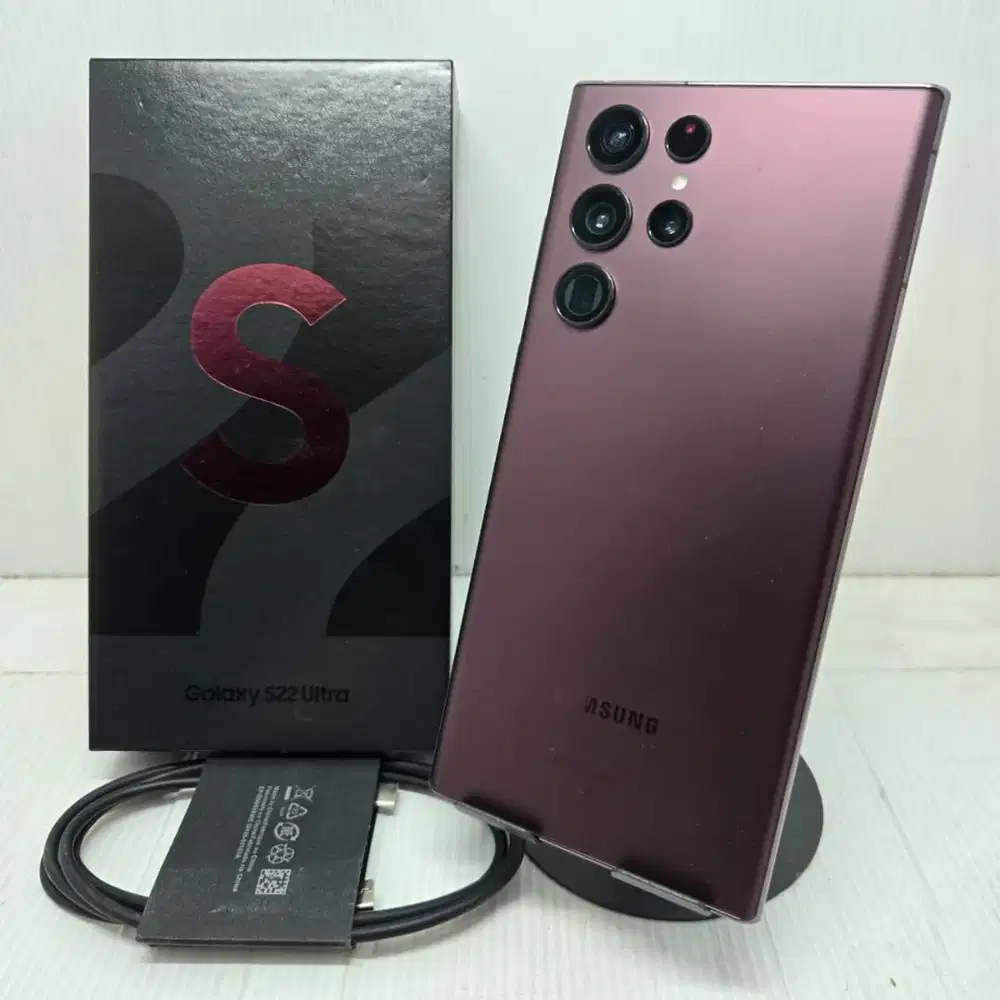 LIKE NEW! SAMSUNG GALAXY S22 ULTRA 5G 12/256 BURGUNDY NO MINUS  FULLSE