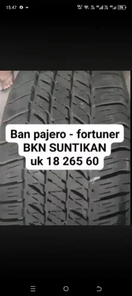 Ban fortuner BKN SUNTIKAN 18 265 60