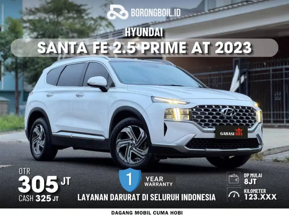 TERMURAH!!SANTAFE 2.5 PRIME BENSIN AT 2023 PUTIH FAVORIT