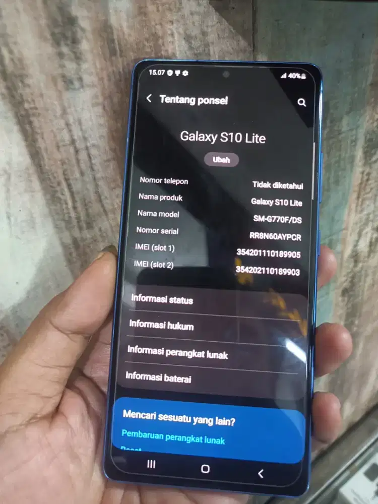 Samsung s10 lite 8/128 unit only