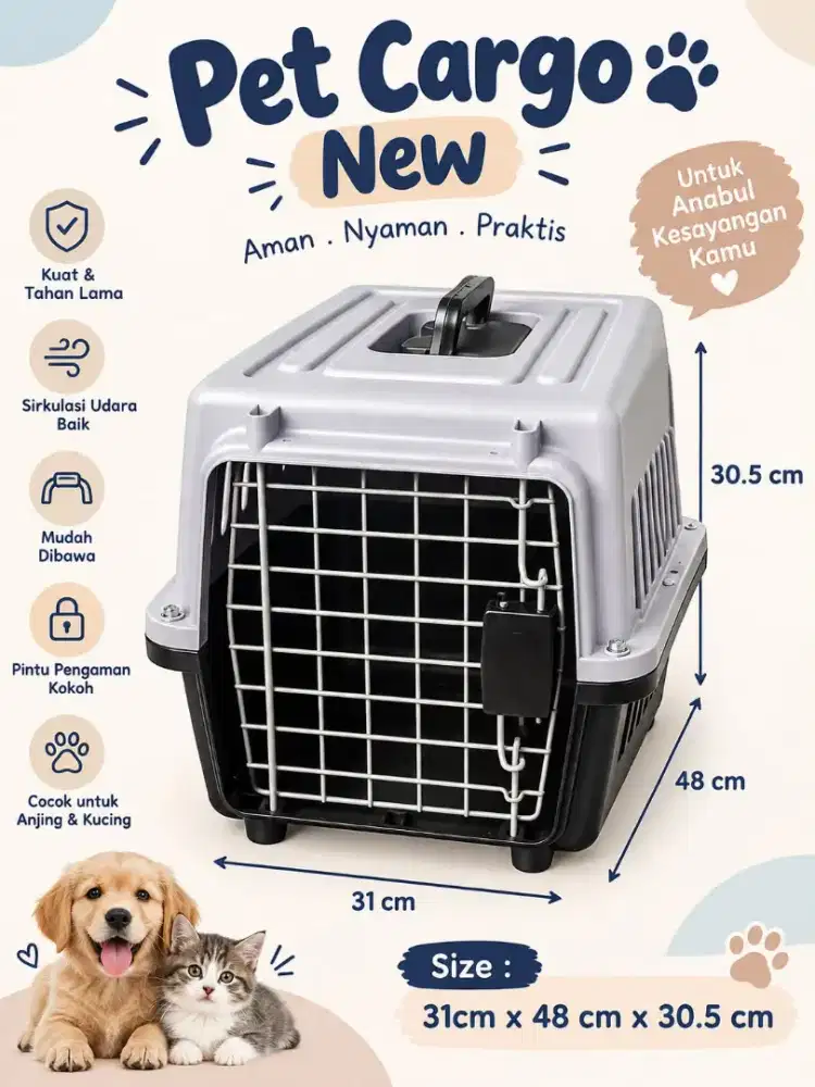 Pet Cargo Grey black new