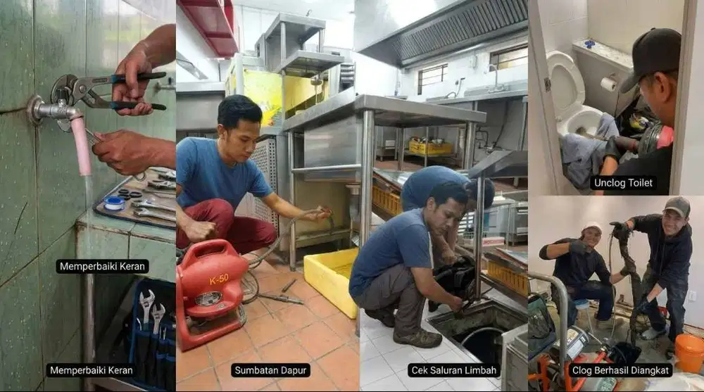 Saluran Mampet Sedot WC Selokan Kuras Sumur Tandon Wastafel Air Pipa