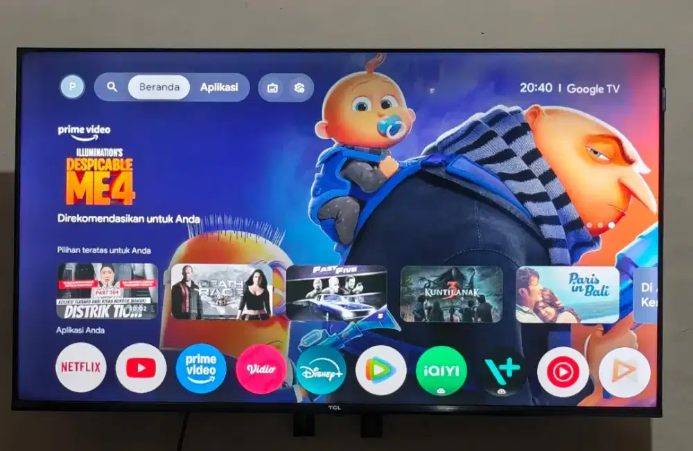 Google TV TCL 40 inc Qled