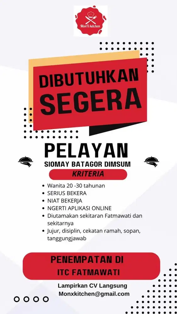 Pelayan siomay batagor dimsum