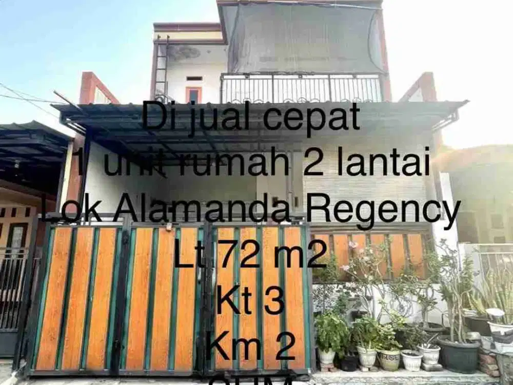 Di Jual rumah 2 lantai di Perum Alamanda Regency, Karang Satria Tambun Utara , Bekasi