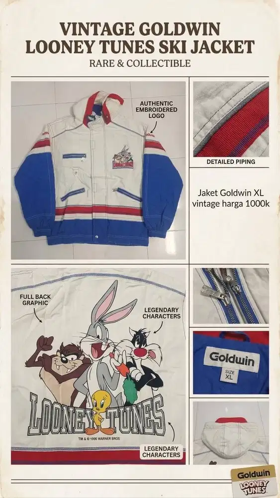 Jaket goldwin vintage rare articel