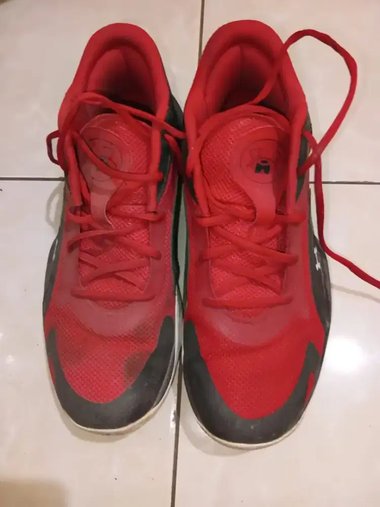 Sepatu Basket Under Armour Lockdown 6 Red Black Original