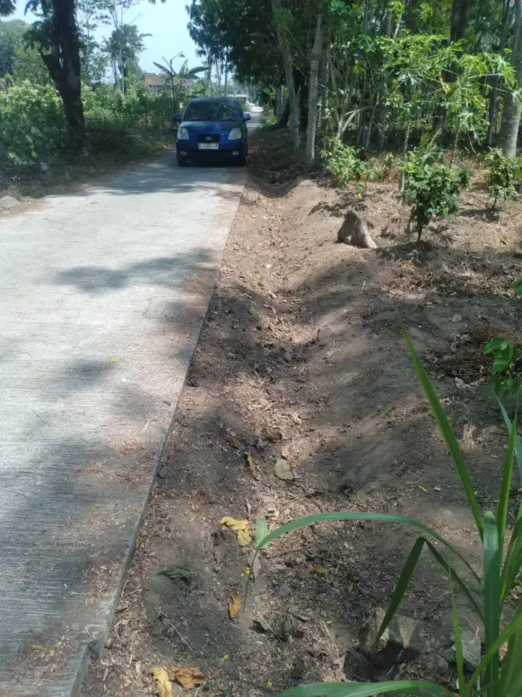 Tanah nempel jalan deket solo