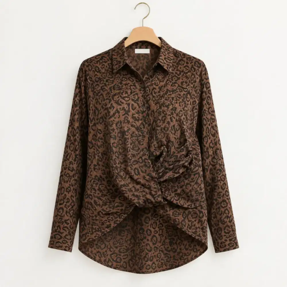 Baju atasan leopard macan tutul keren modis elegant