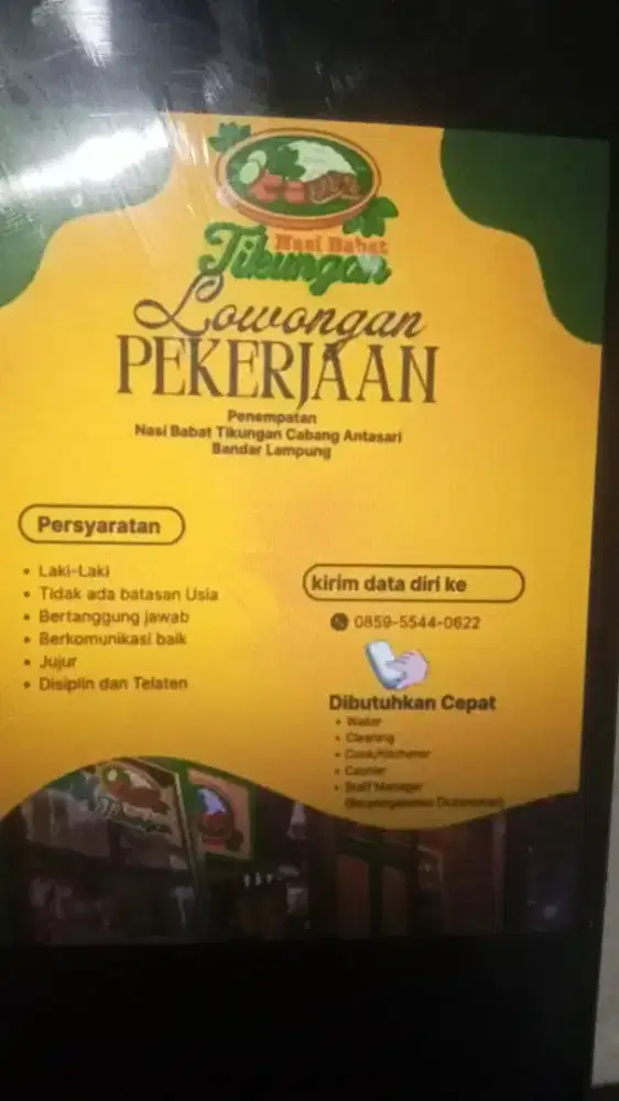 Di buka loker kitchen