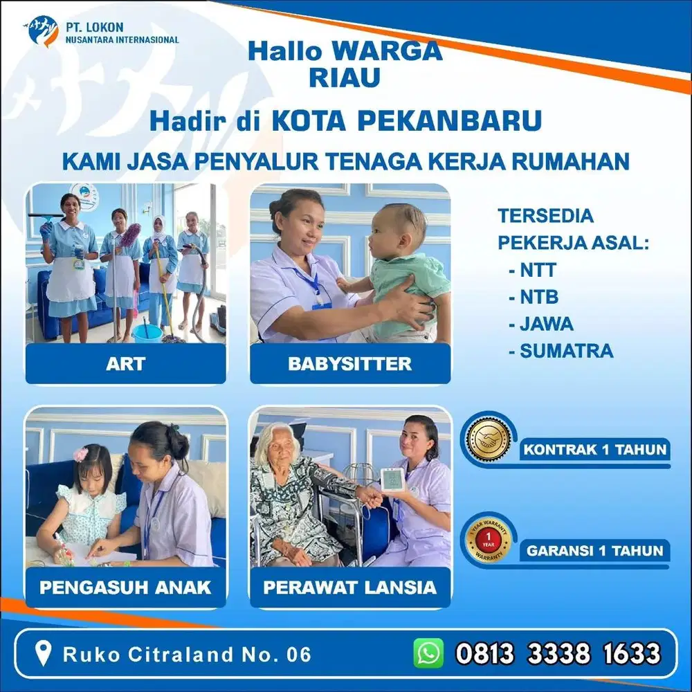 Tersedia ART , BABYSITTER , SUS LANSIA
