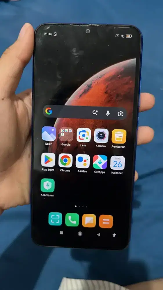 XIOMI REDMI 9C warna biru bagus