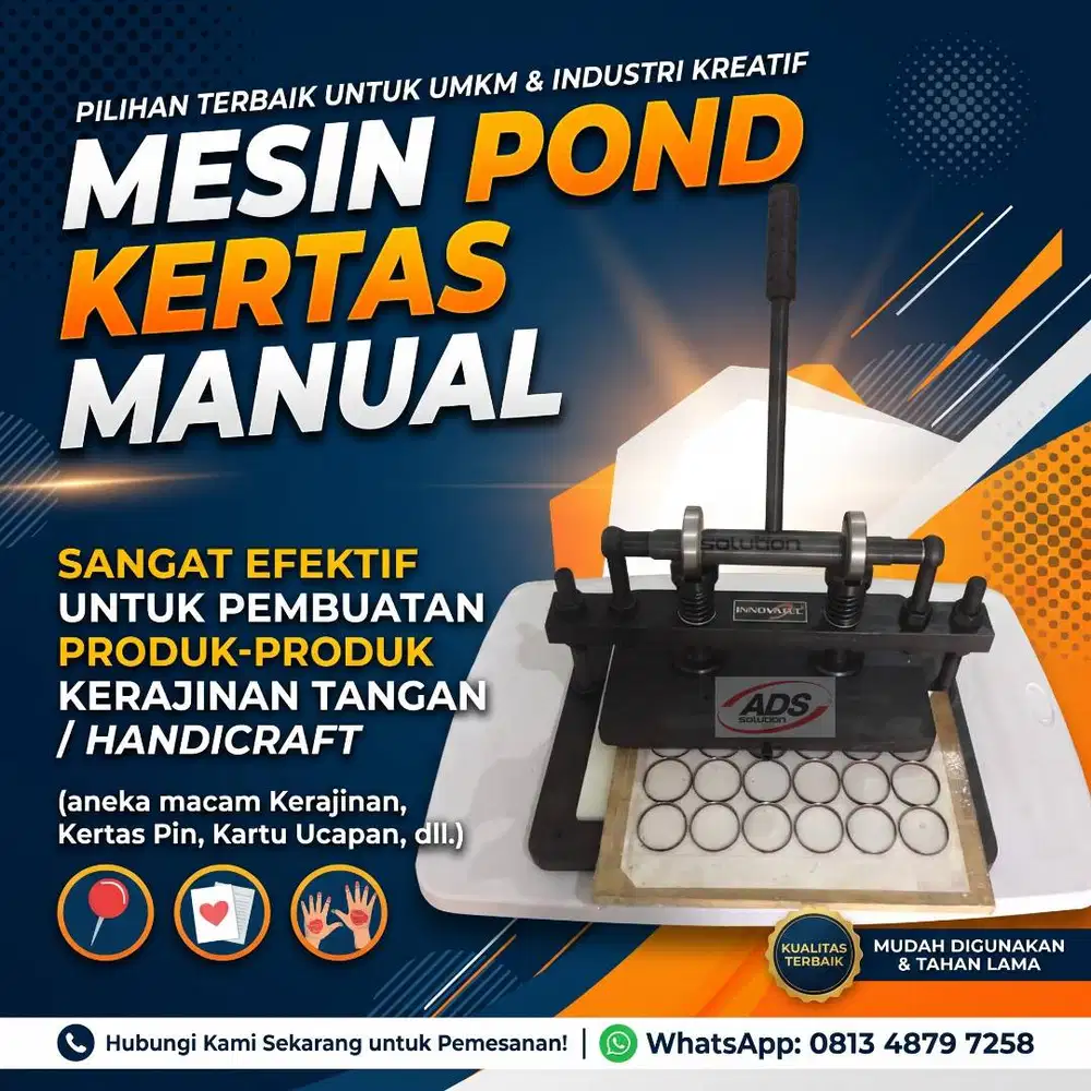 MESIN POND KERTAS MANUAL UKURAN MINI DAN SISTEM ROTARY