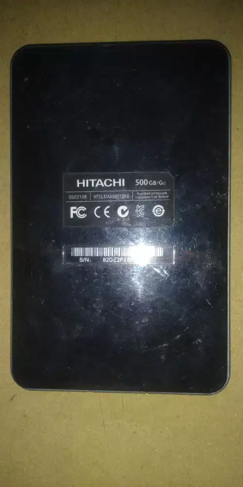 HDD Eksternal Merk Hitachi 500GB Original