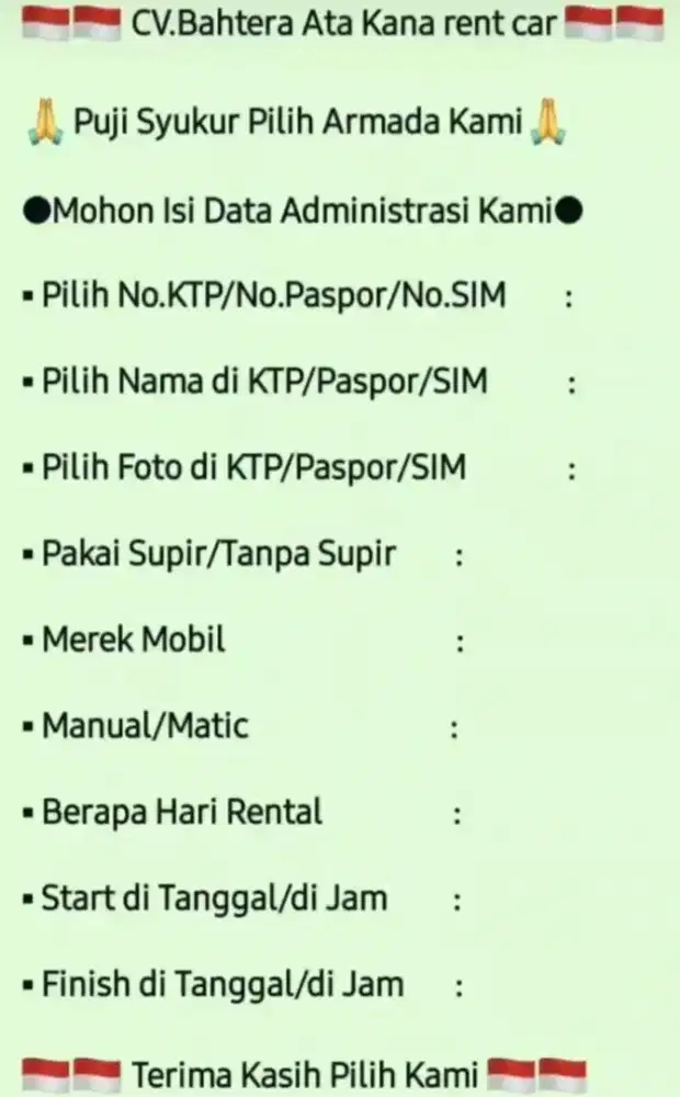Rental Mobil/Sewa Mobil