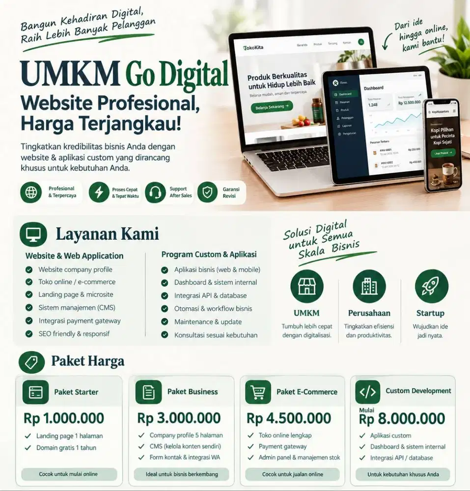 Jasa Website Company Profile & Program Custom