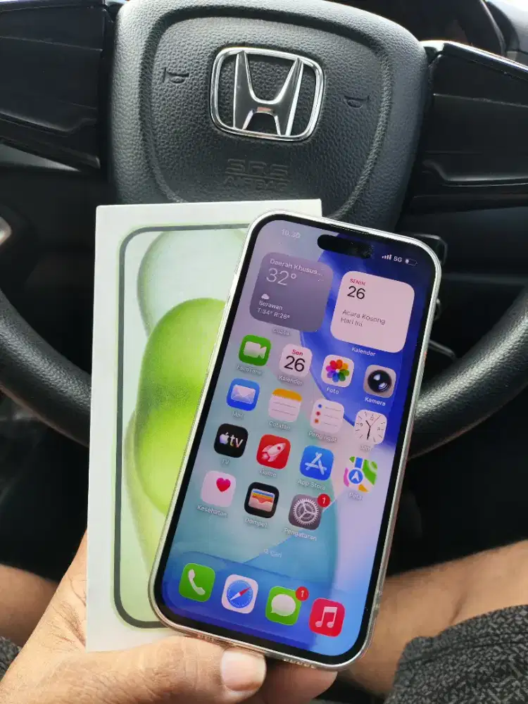 iPhone 15 basic 128  green edition Muluss 100% jarang dipakai