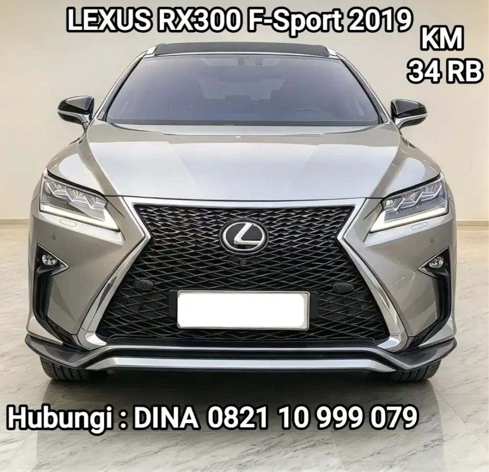 Lexus RX300 F-Sport 2019 AT 2.0, KM 34Ribu, Pajak Panjang