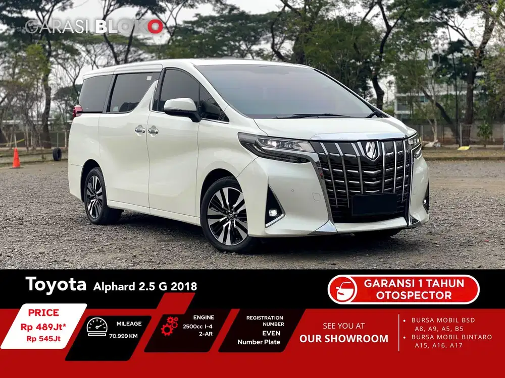 Toyota Alphard 2.5 G ATPM 2018