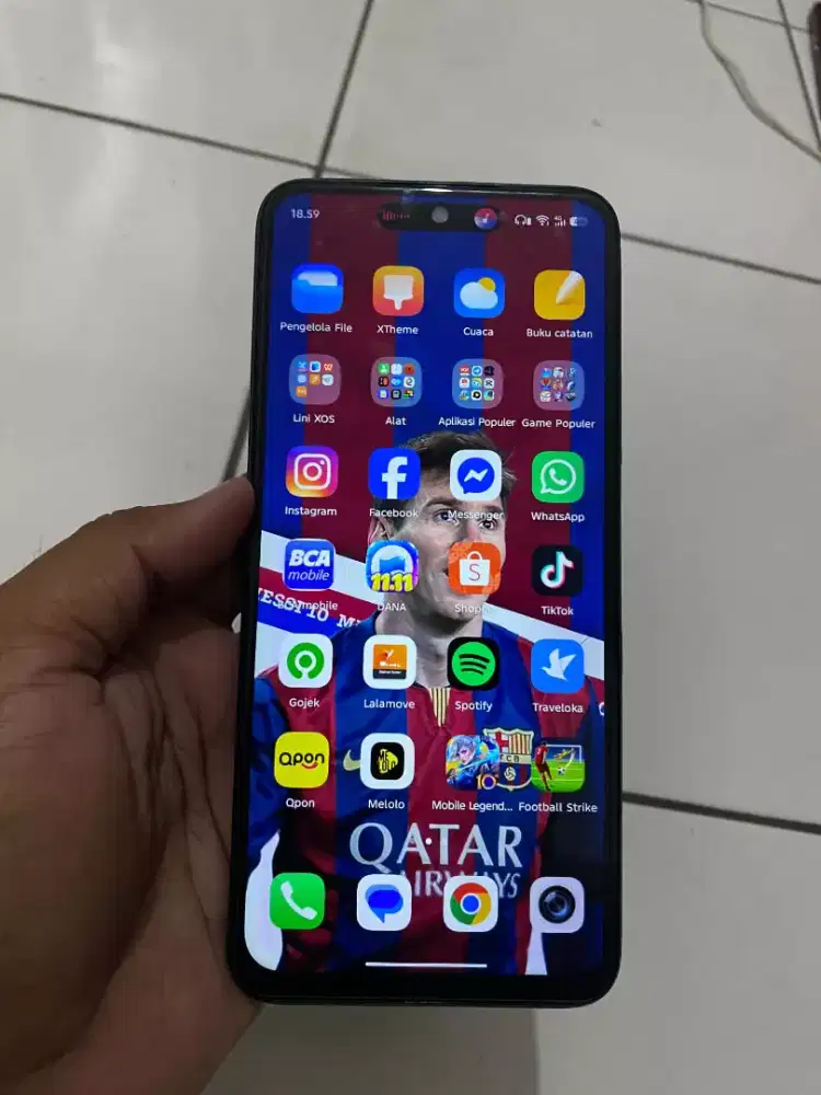 hp infinix hot 60i 6/128 lcd ori batere awet nfc on fp & fu aman