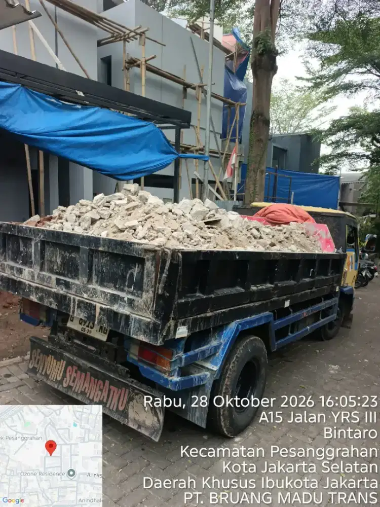 Jasa buang puing dan angkutan sampah proyek
