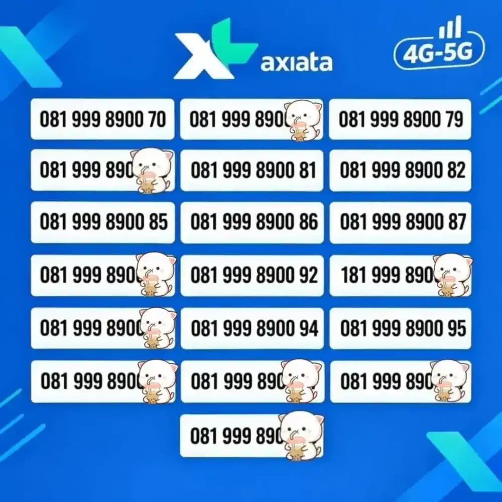 NOMOR CANTIK XL 12Digit limited edition 999 8900