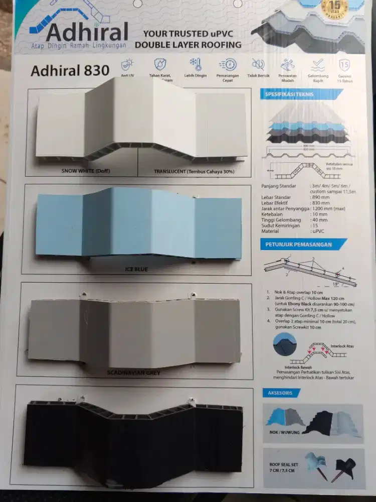 Dijual uPVC untuk kebutuhan proyek bangunannya