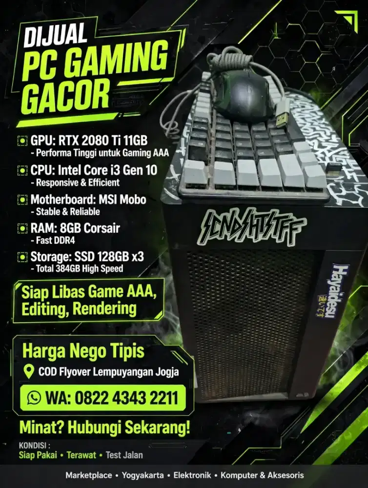 Jual cepat pc gaming murah terjangkau