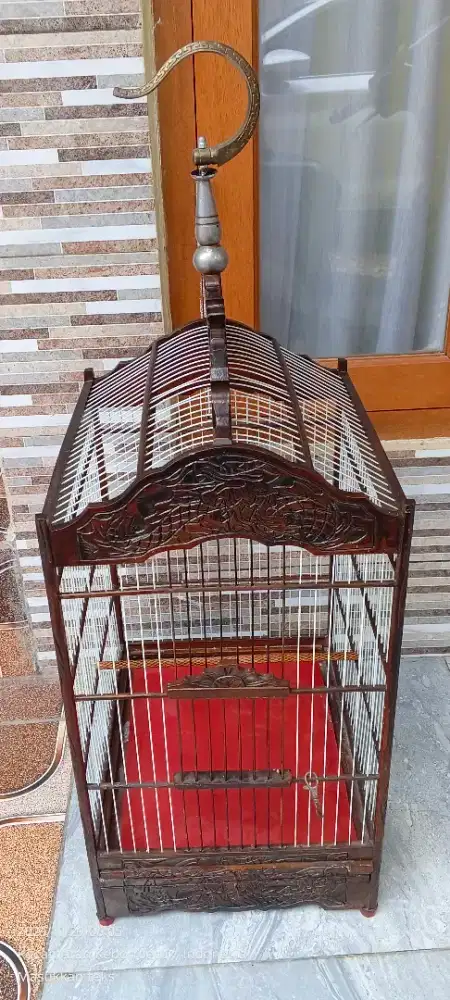 Kandang no 3 ukur jeruji fiber + krodong2000