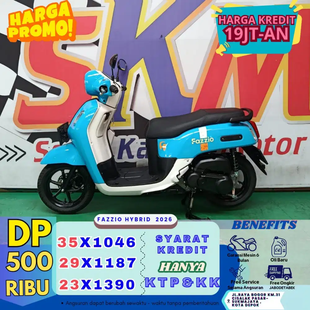 (yukk bayar 500 bisa bawa plng MTR) fazzio 2025 cash credt