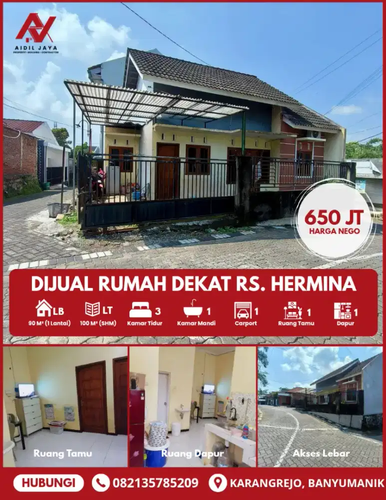 Rumah Strategis Murah Di Karangrejo Banyumanik