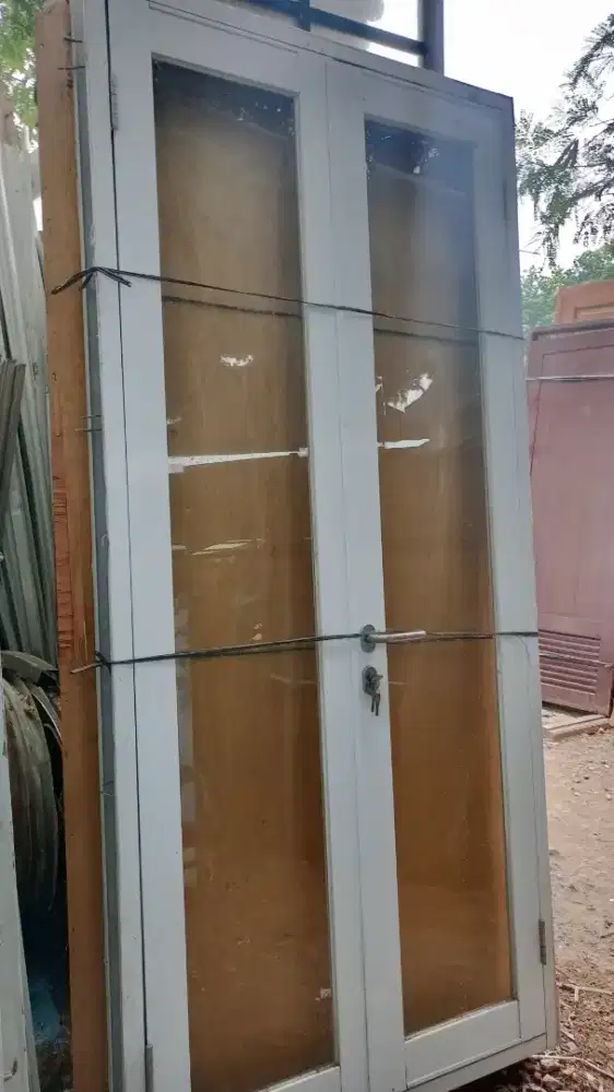 Pintu aluminium double kupu 110x230