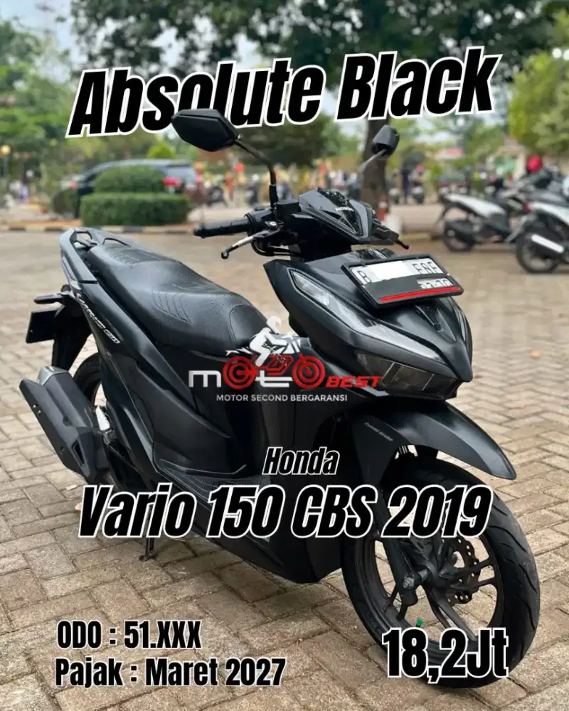 Cash Only Honda Vario 150cc CBS ISS  Keyless  2019