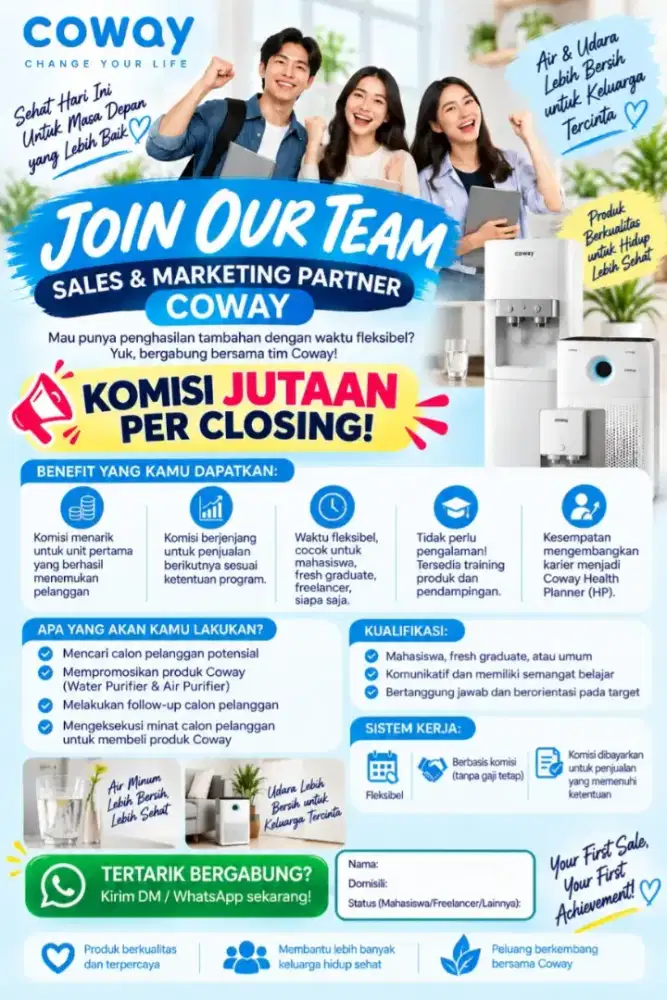 Dicari siapa saja yang mau tambahan income