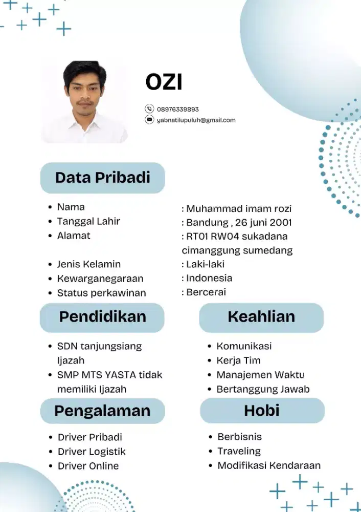 CARI LOKER DRIVER SIM A