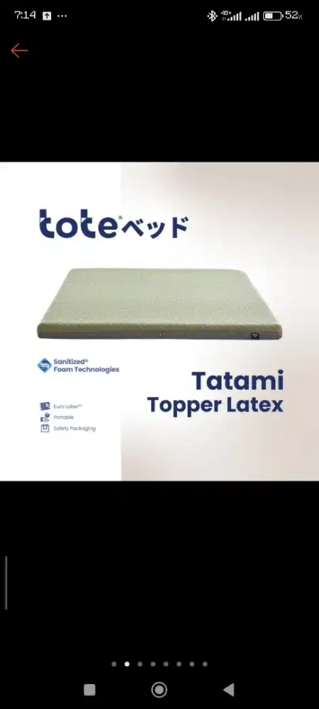 Tote topper untuk matras ukuran 180 x 200