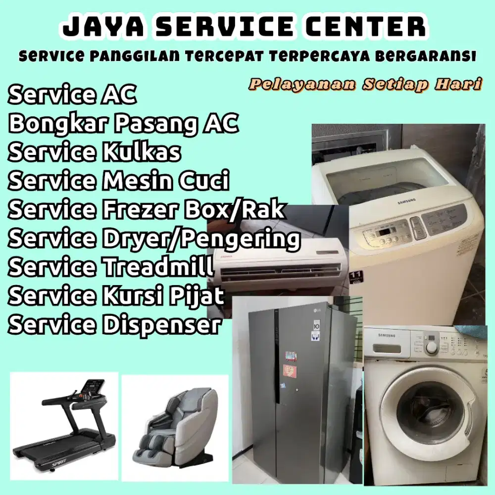 Service AC Bongkar Pasang Servis Mesin Cuci Kulkas Dispenser Treadmill