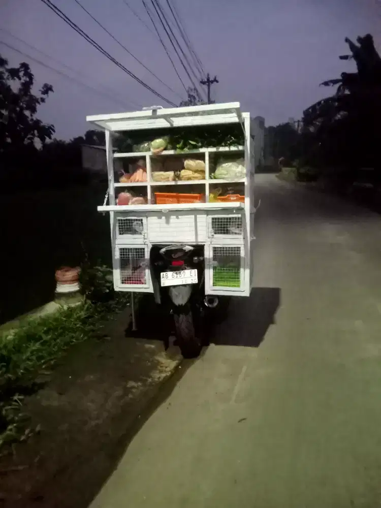 rombong sayur BARU PAKAI 1 BULAN BIKIN ABIS 2 JUTA JUAL NEGO