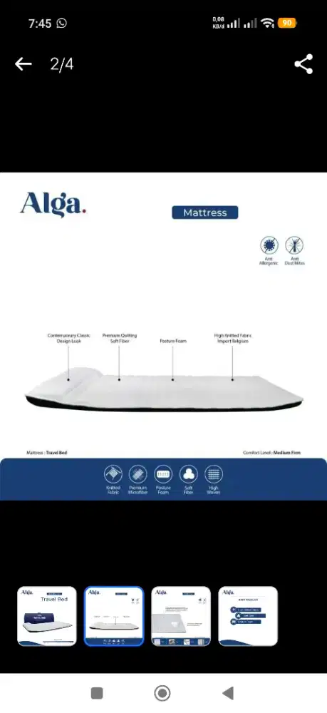 Travel bed baru merk alga
