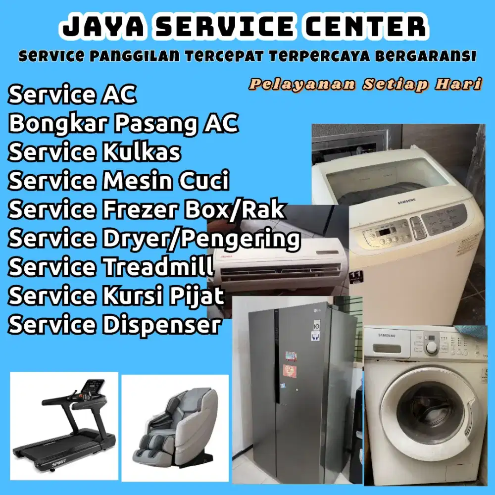 Service AC Bongkar Pasang AC Servis Mesin Cuci Kulkas Frezer Treadmill