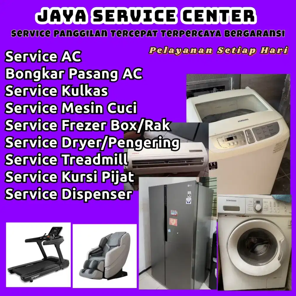Service Kulkas Mesin Cuci Dryer Bongkar Pasang AC Servis AC Dispenser