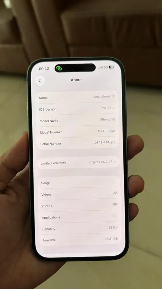 Iphone 16 128gb inter simlock bisa pakai semua kartu tt barter masuk
